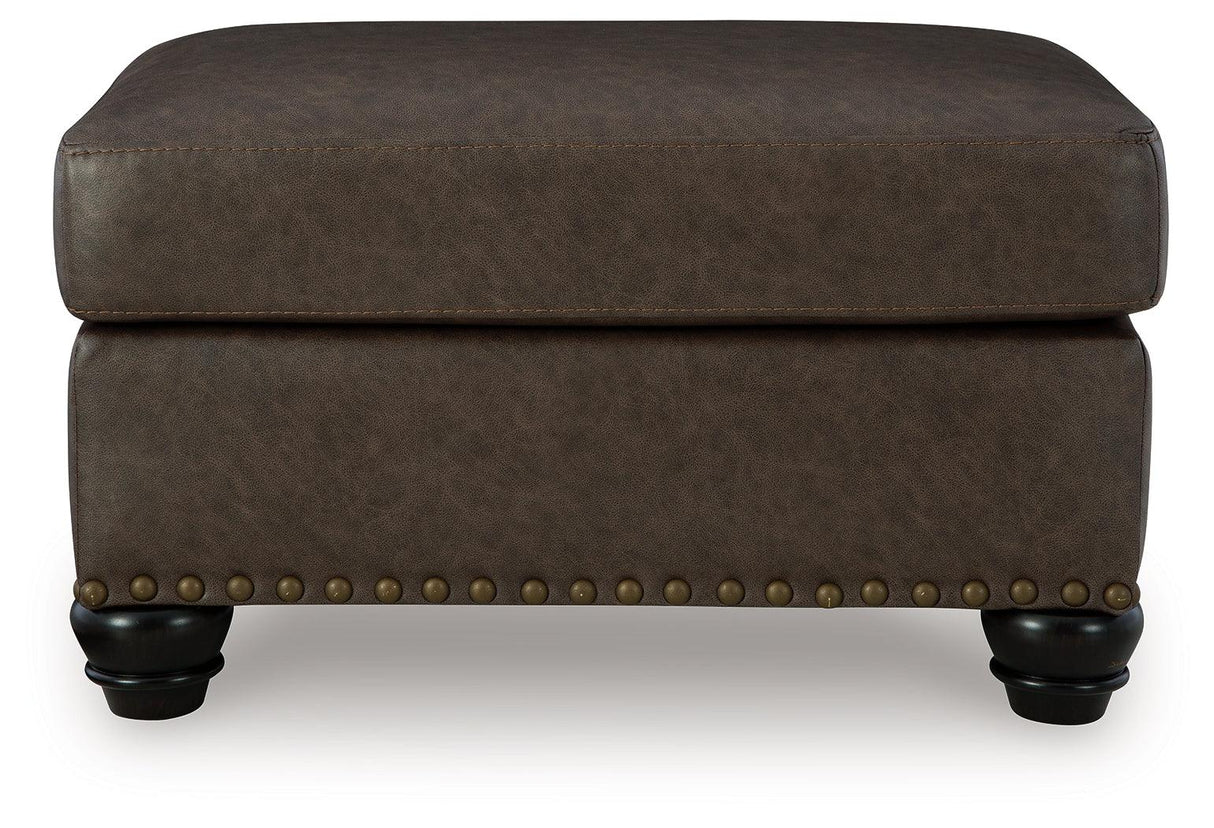 Roxmere Umber Ottoman by Ashley at Eve Furniture