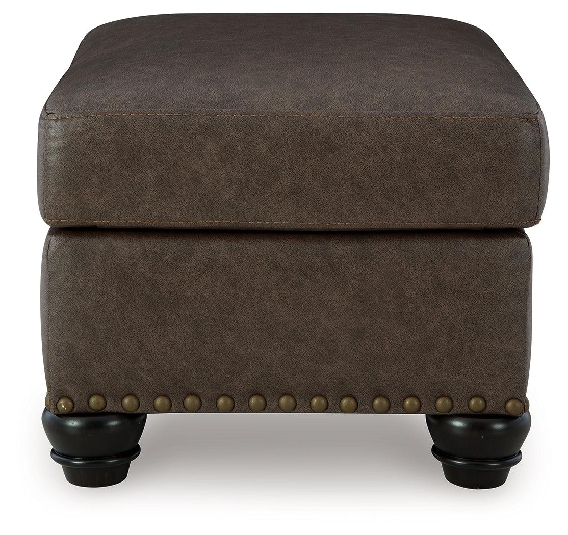 Roxmere Umber Ottoman by Ashley at Eve Furniture