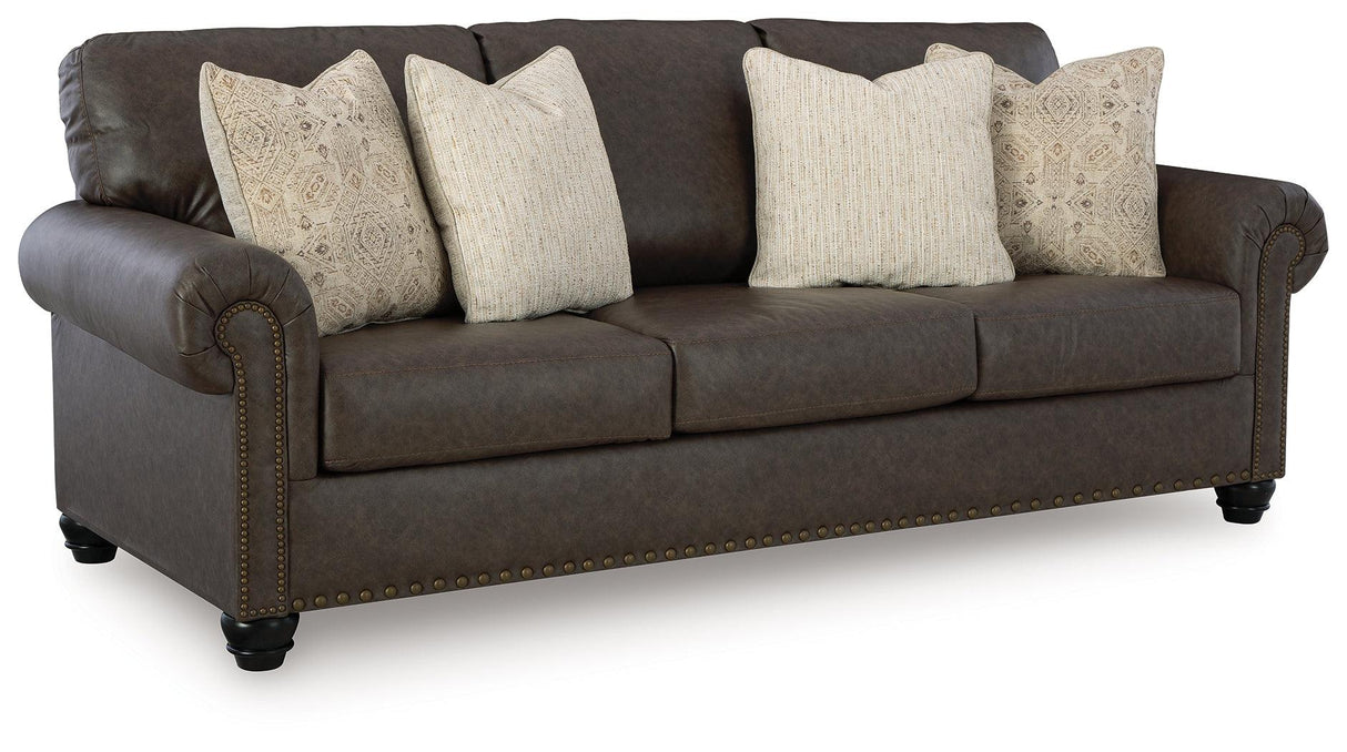 Roxmere Umber Queen Sofa Sleeper by Ashley at Eve Furniture