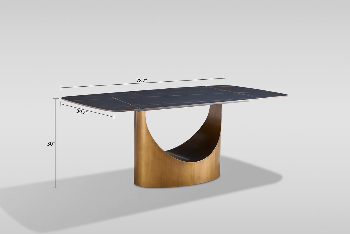 Roxy (Black/Bronze) Dining Room Set by New Era Innovations at Eve Furniture