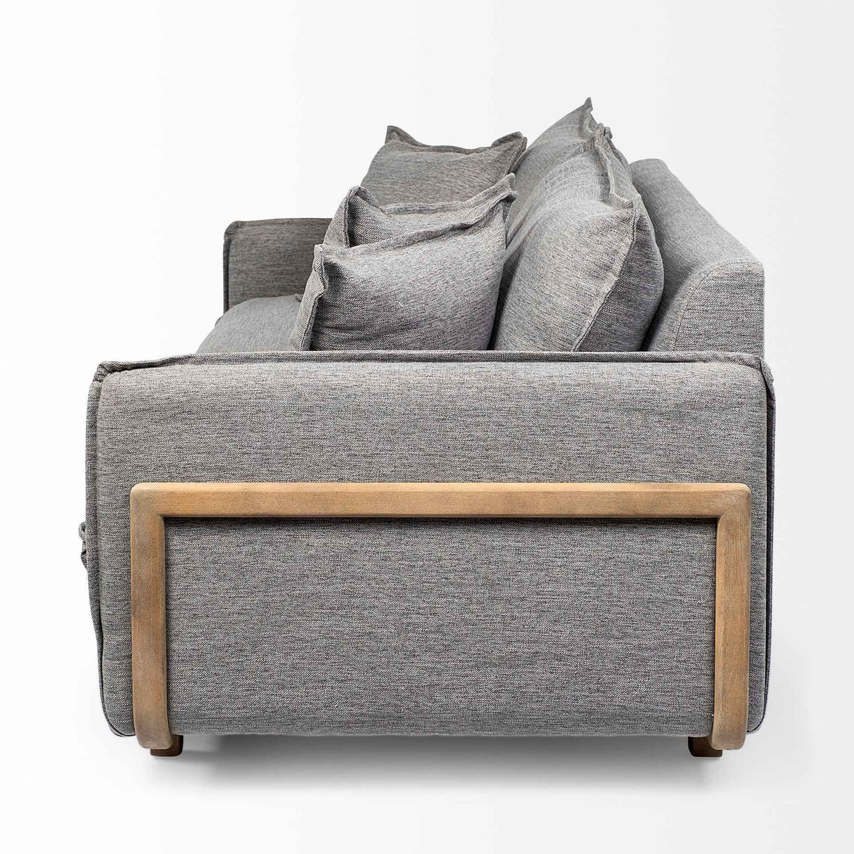 Roy I 84" Castlerock Gray Upholstered Three Seater Sofa by Mercana at Eve Furniture