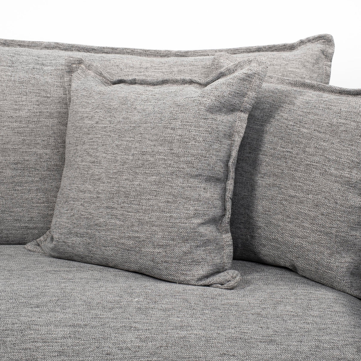 Roy II Castlerock Gray Upholstered and Brown Wood Frame Arm Chair by Mercana at Eve Furniture