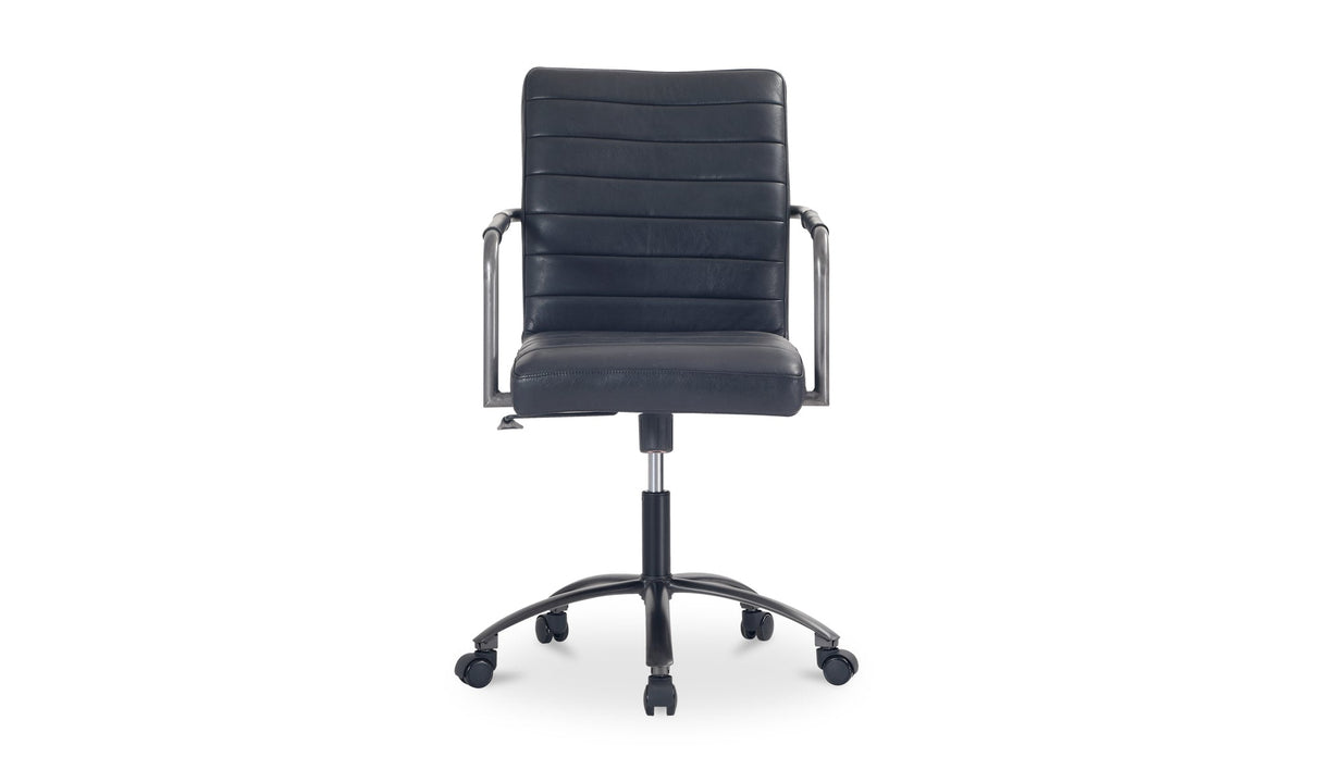 Roy Office Chair Black Leather by Moe's Home at Eve Furniture