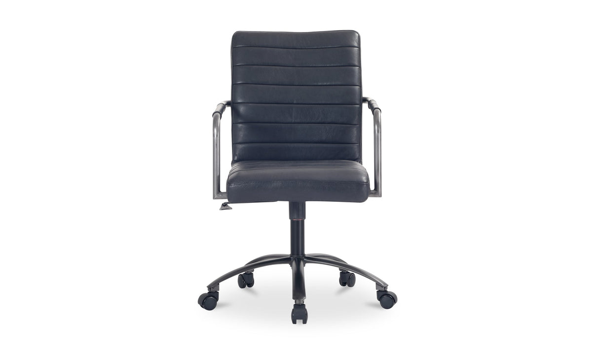 Roy Office Chair Black Leather by Moe's Home at Eve Furniture