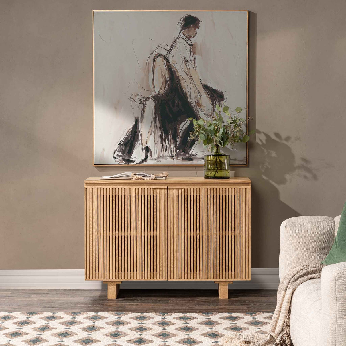 Roya Natural 2 Door Cabinet by Classic Home at Eve Furniture