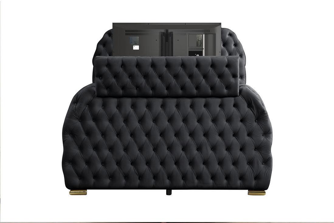 Royal Black King Platform Bed by New Era Innovations at Eve Furniture