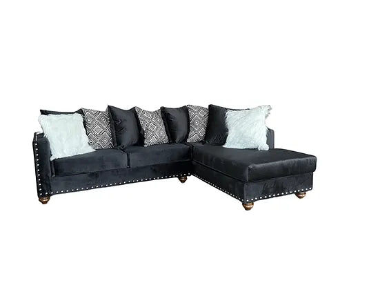 Royal Black Right Arm Facing (RAF) Sectional by New Era Innovations at Eve Furniture