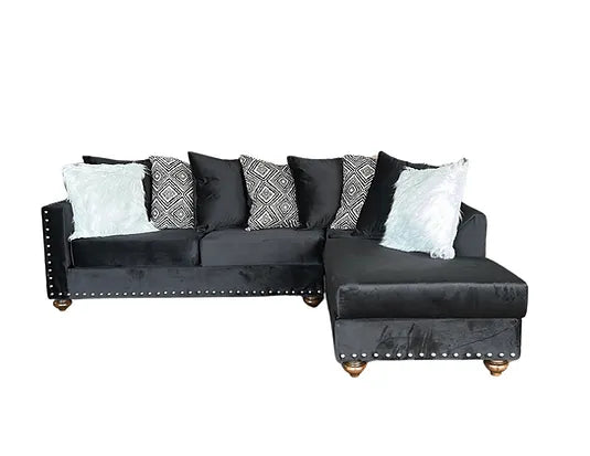 Royal Black Right Arm Facing (RAF) Sectional by New Era Innovations at Eve Furniture