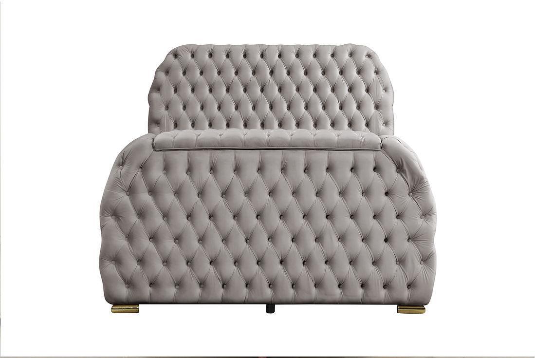 Royal Grey King Platform Bed by New Era Innovations at Eve Furniture