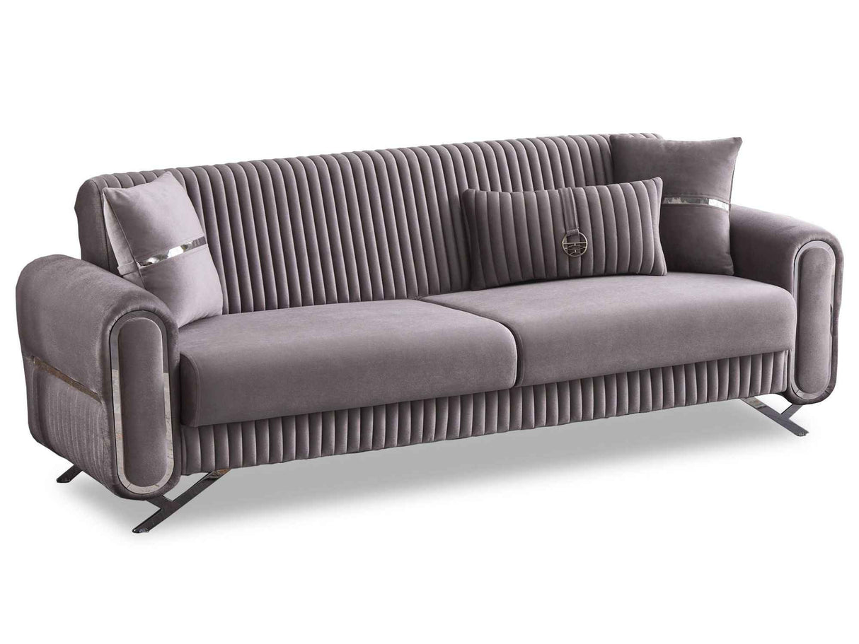 Royal Light Grey Convertible Sofa by Furnia at Eve Furniture