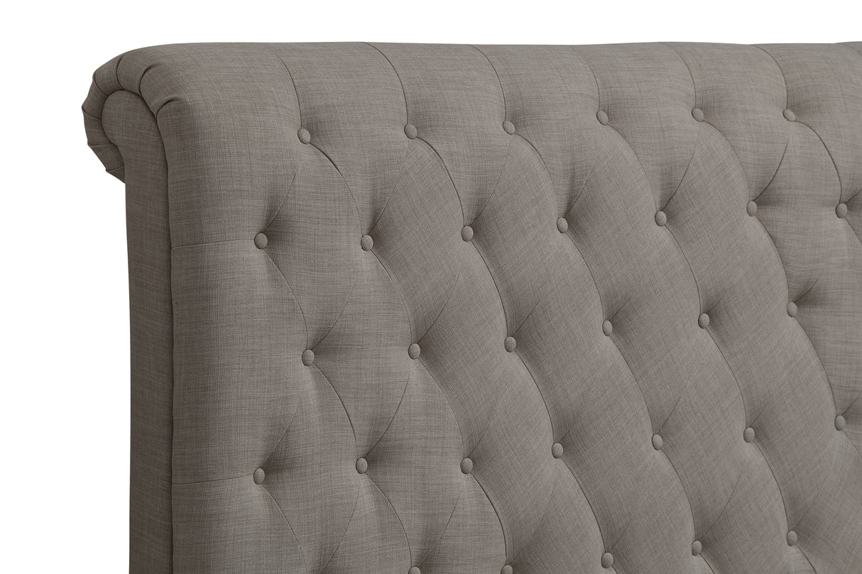 Royal Tufted Upholstered Headboard in Dolphin Linen by Modus Furniture at Eve Furniture