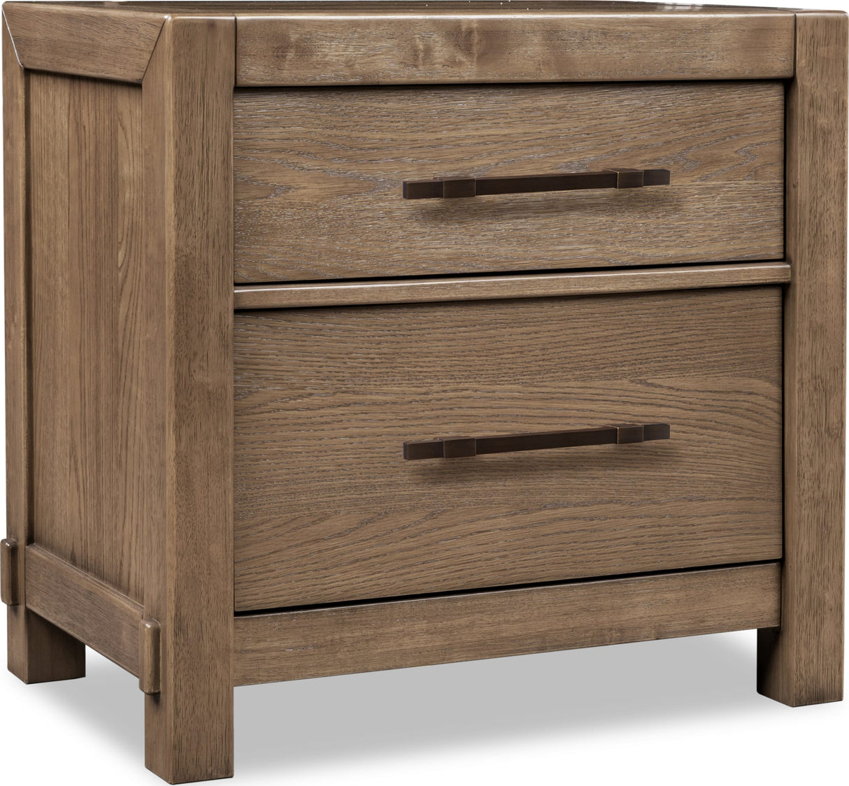 Roycroft Harvest Wood 2 Drawer Nightstand