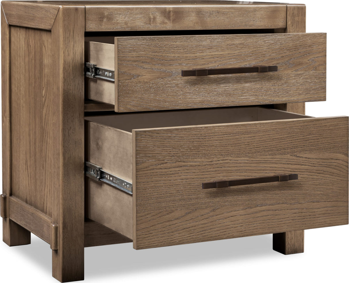 Roycroft Harvest Wood 2 Drawer Nightstand