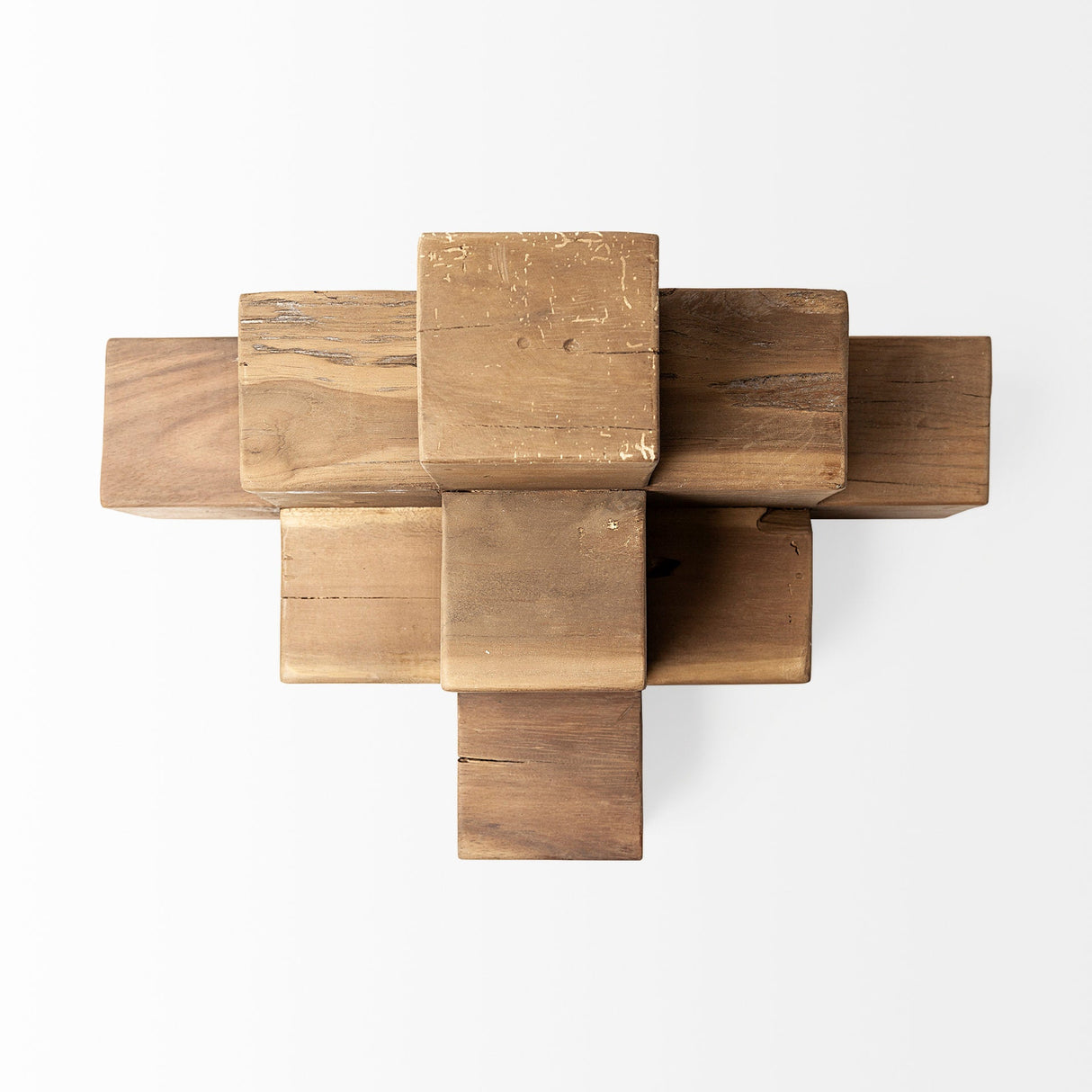 Rubik 15L x 10W Natural Wooden Cube Display Object by Mercana at Eve Furniture