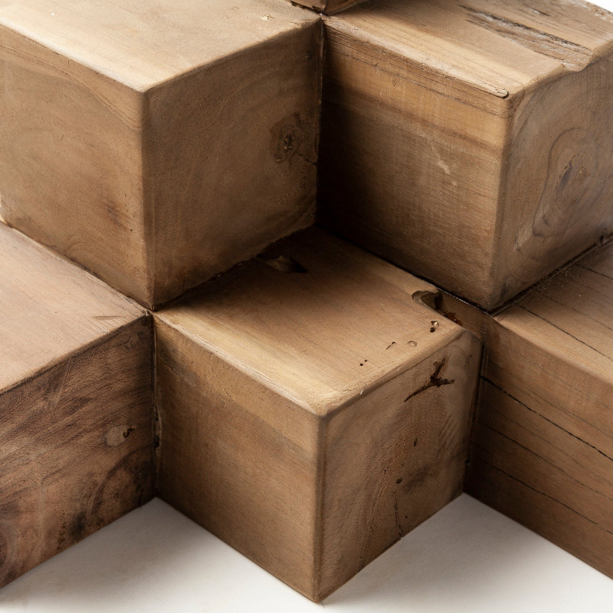 Rubik Natural Wooden Cube Display Object by Mercana at Eve Furniture