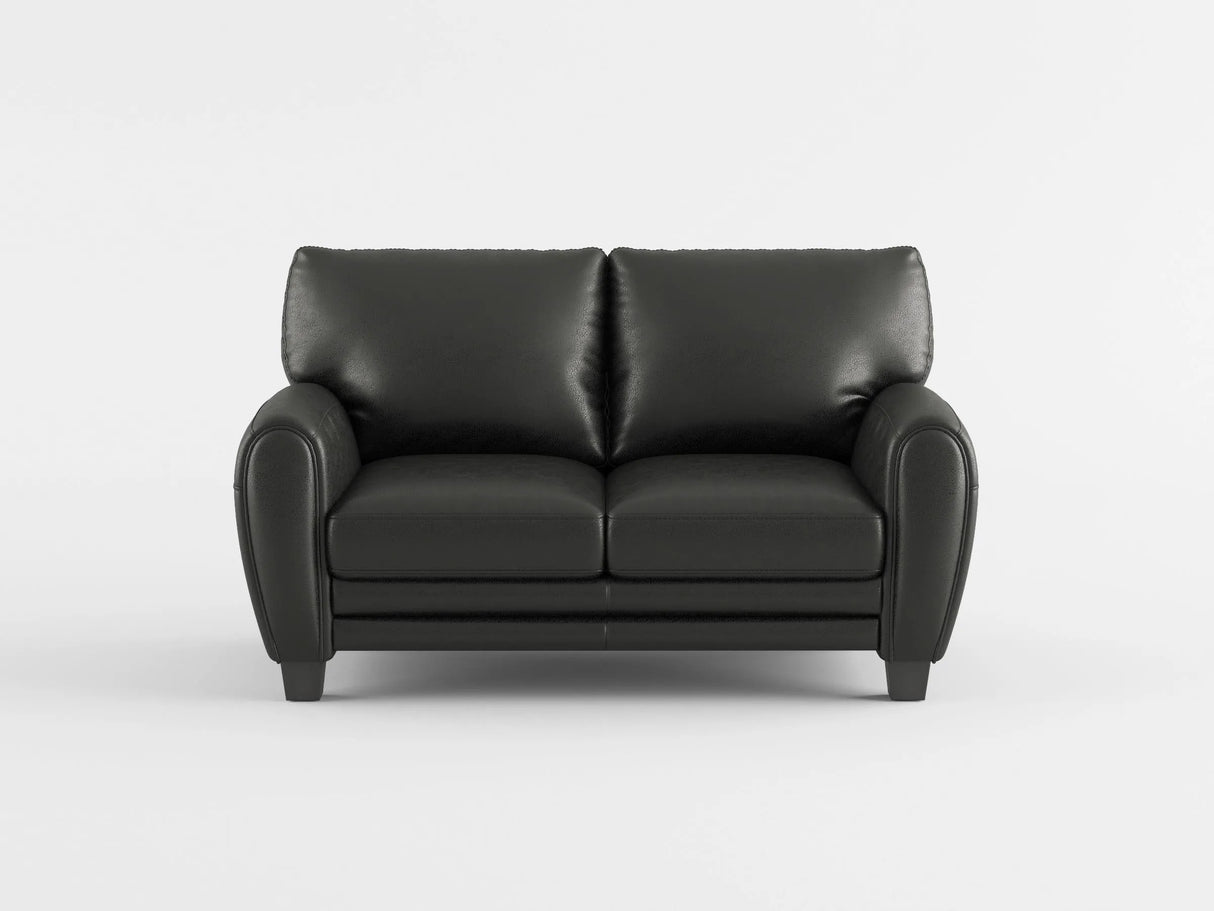 Rubin Dark Brown Faux Leather Loveseat by Homelegance at Eve Furniture