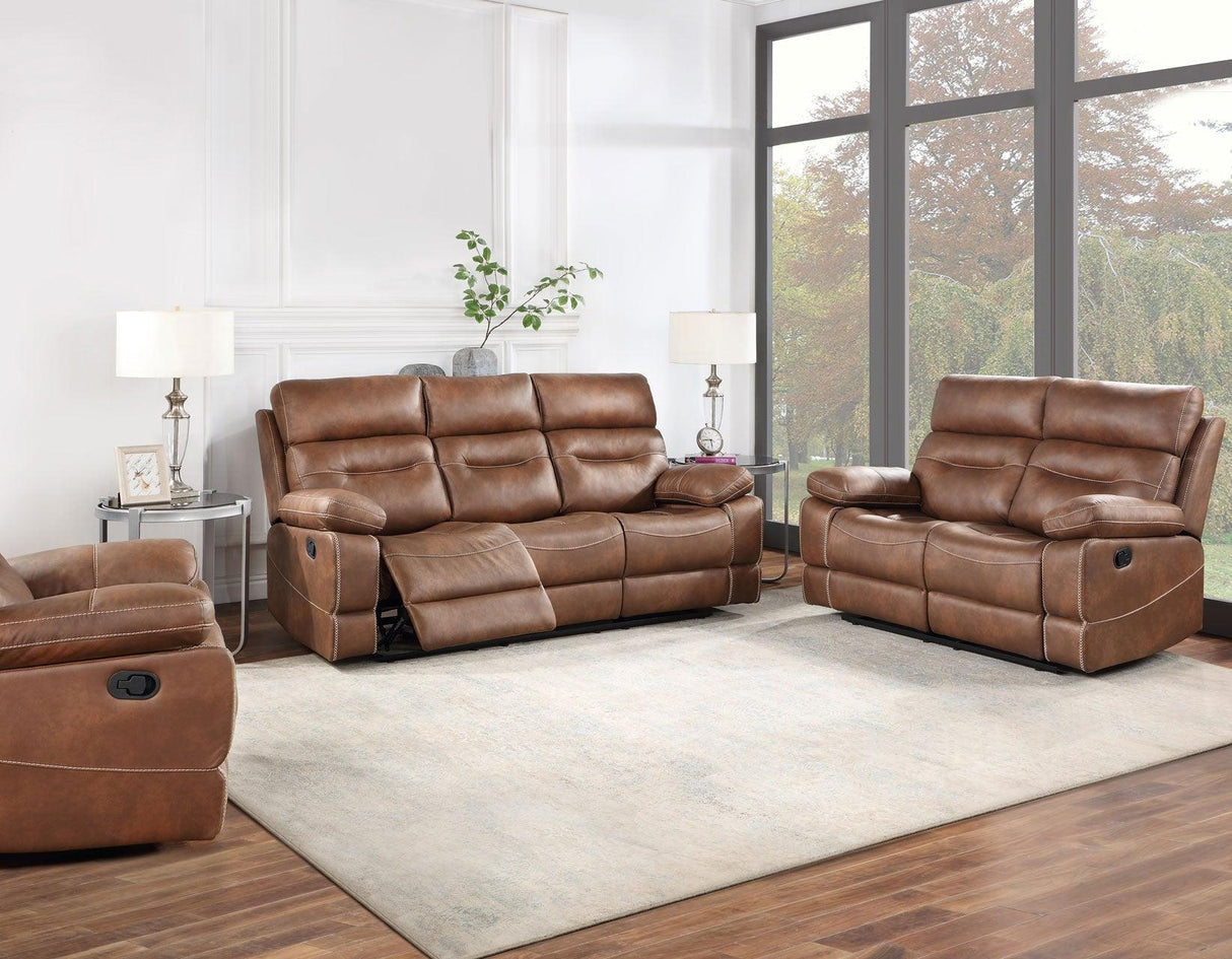 Rudger 3-Piece Brown Manual Motion Reclining Set by Steve Silver at Eve Furniture