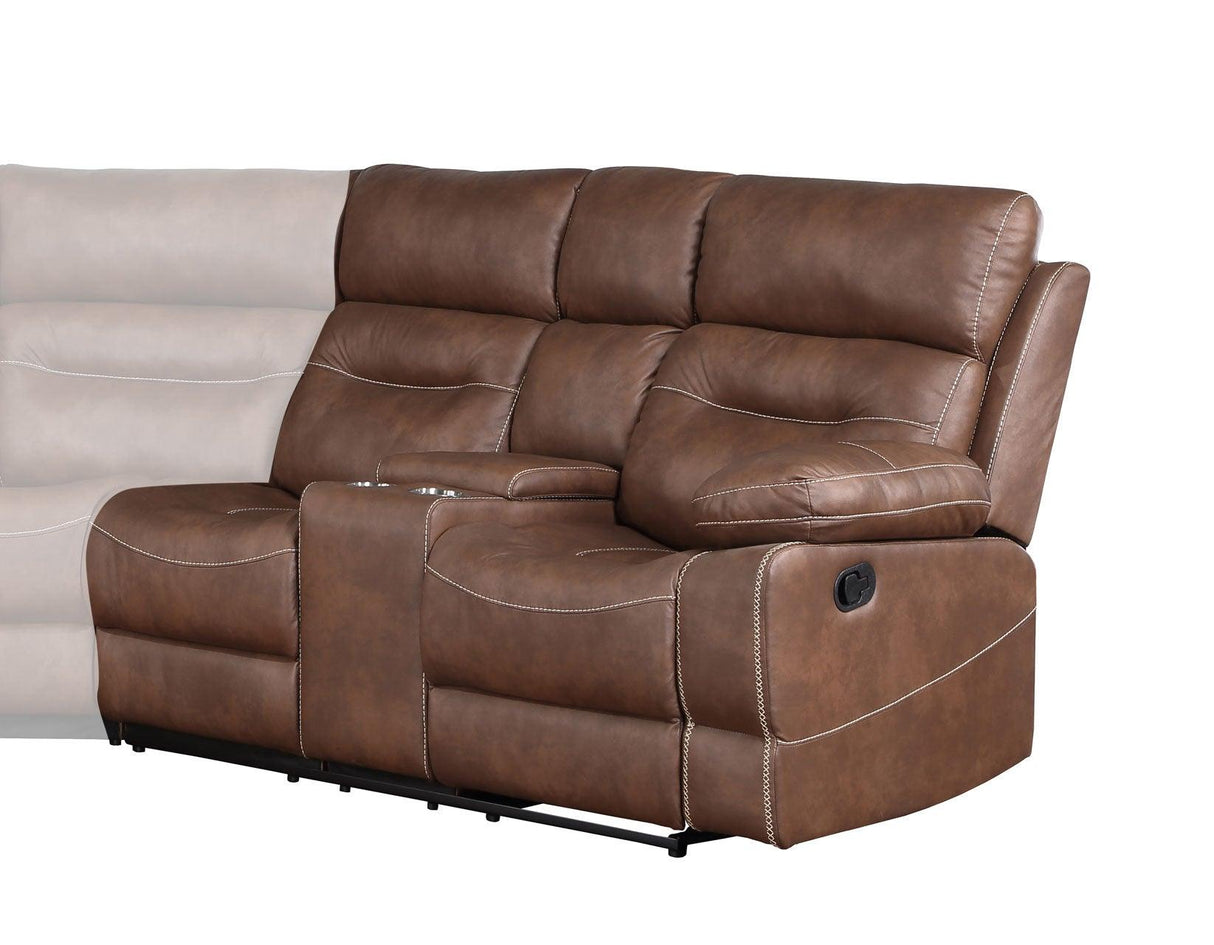 Rudger Chestnut 3-Piece Reclining Sectional by Steve Silver at Eve Furniture