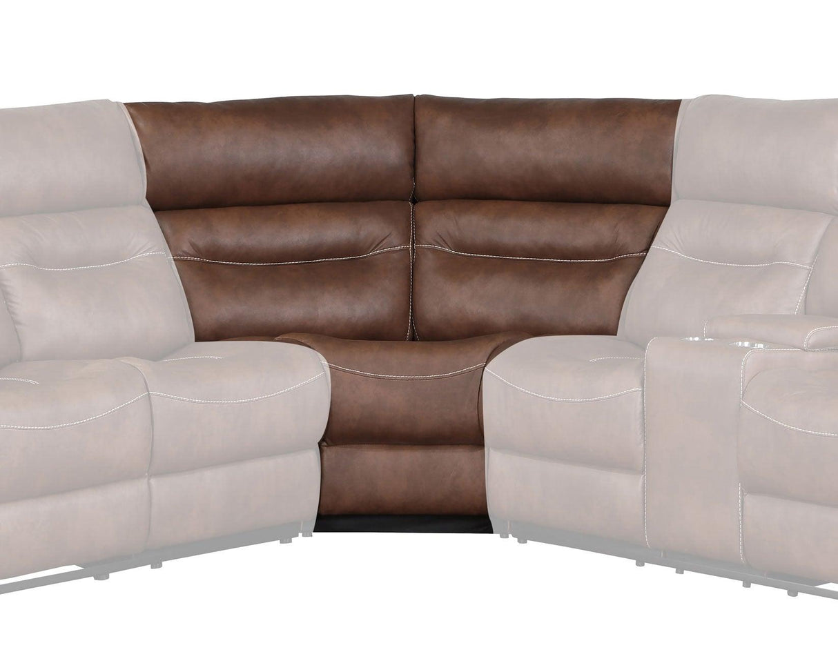 Rudger Chestnut 3-Piece Reclining Sectional by Steve Silver at Eve Furniture