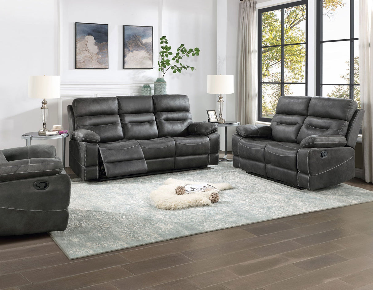 Rudger Gray Reclining Sofa by Steve Silver at Eve Furniture