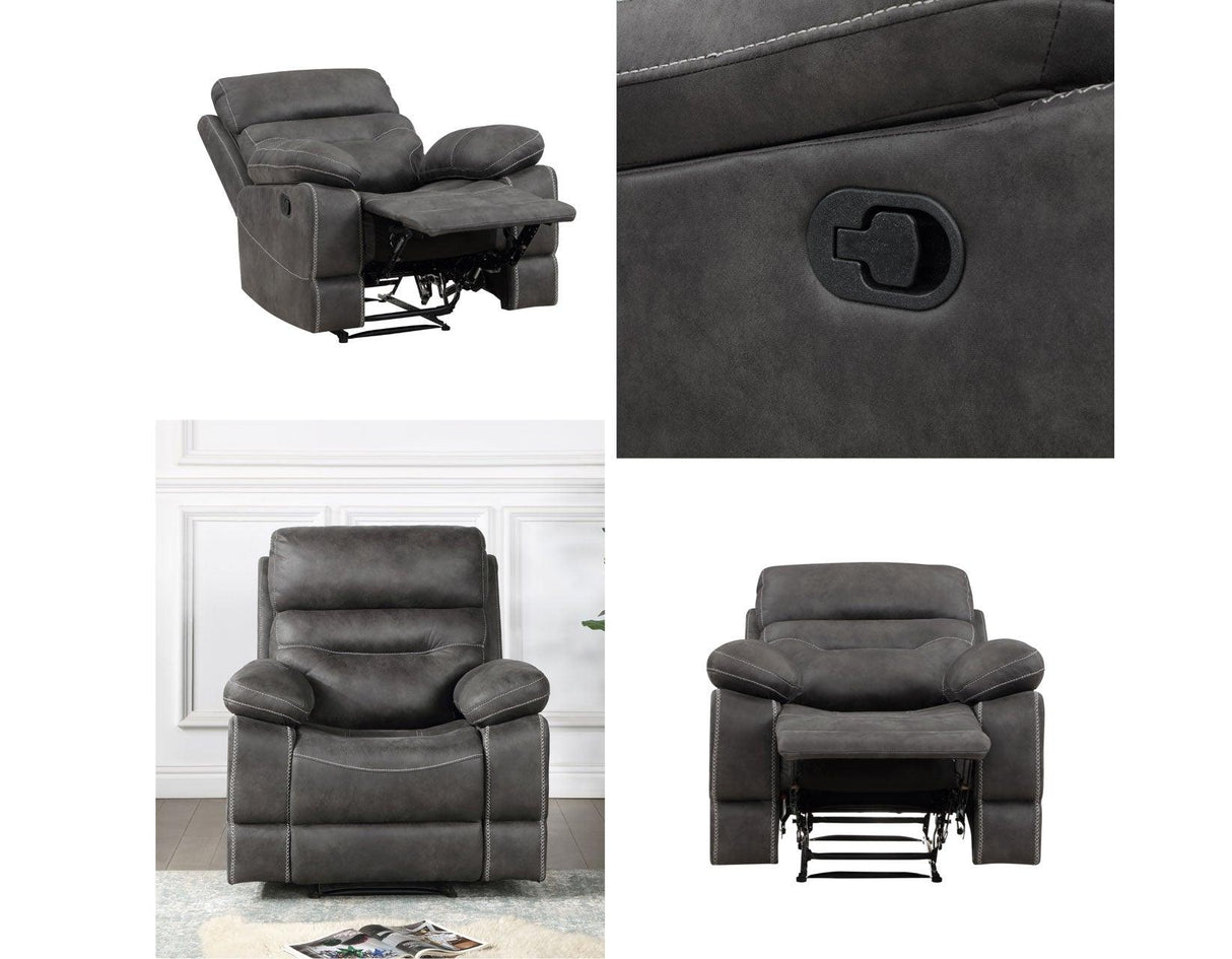 Rudger Gray Manual Recliner by Steve Silver at Eve Furniture