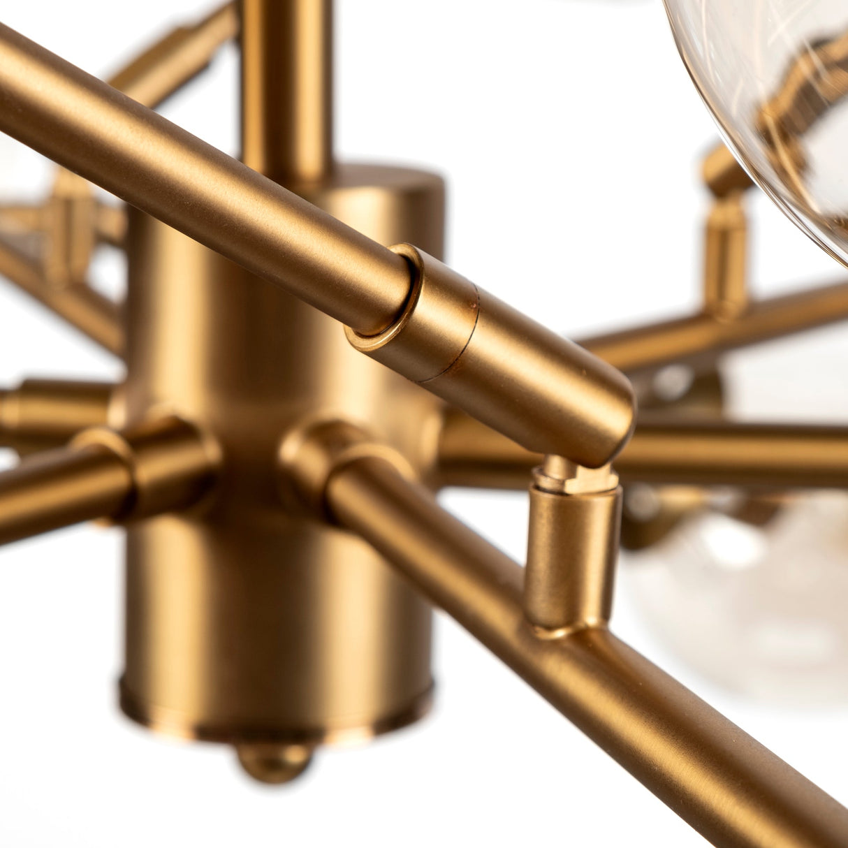 Rudyard Glass Globe and Gold Metal Chandelier by Mercana at Eve Furniture