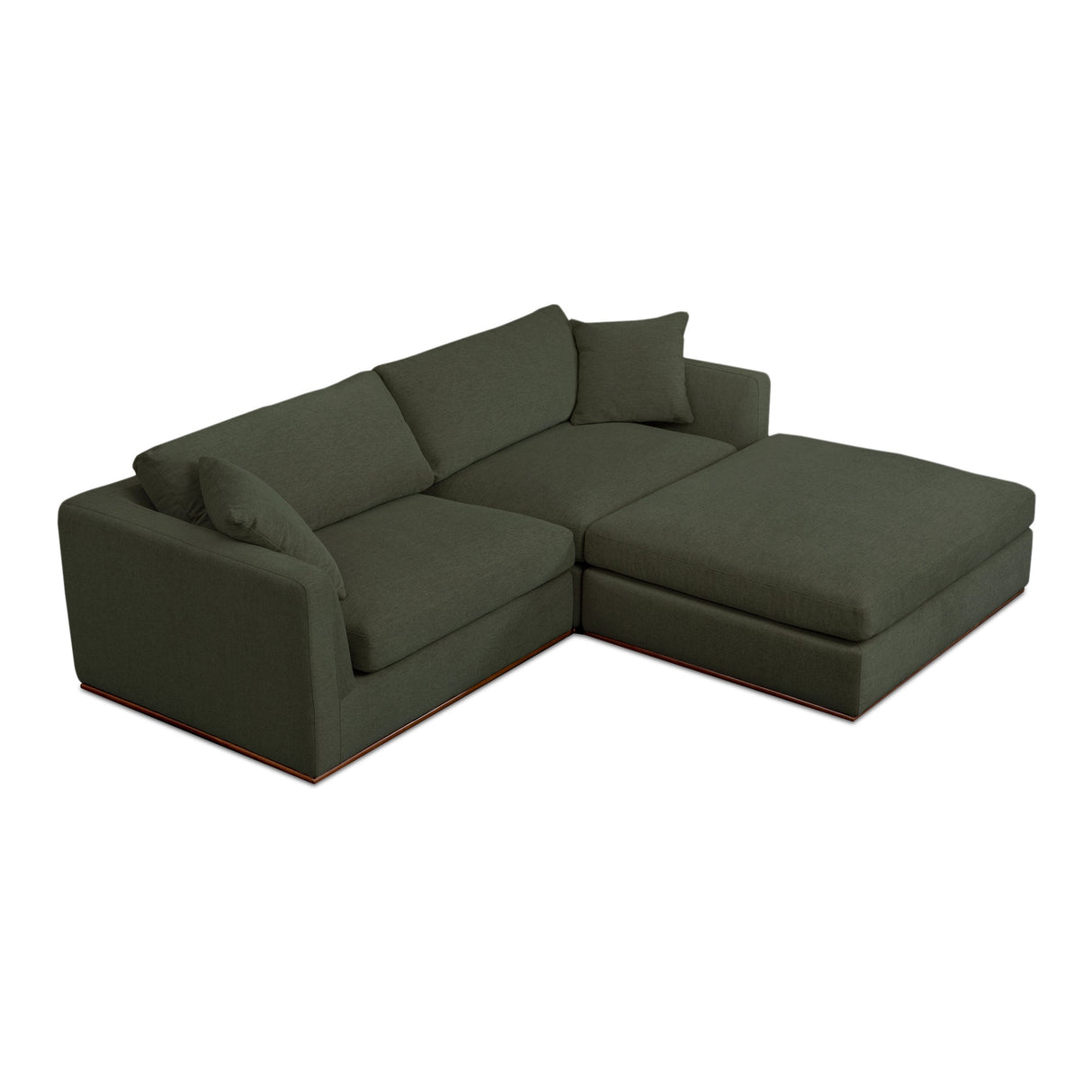 Rue Dark Green Nook Modular Sectional by MOES at Eve Furniture