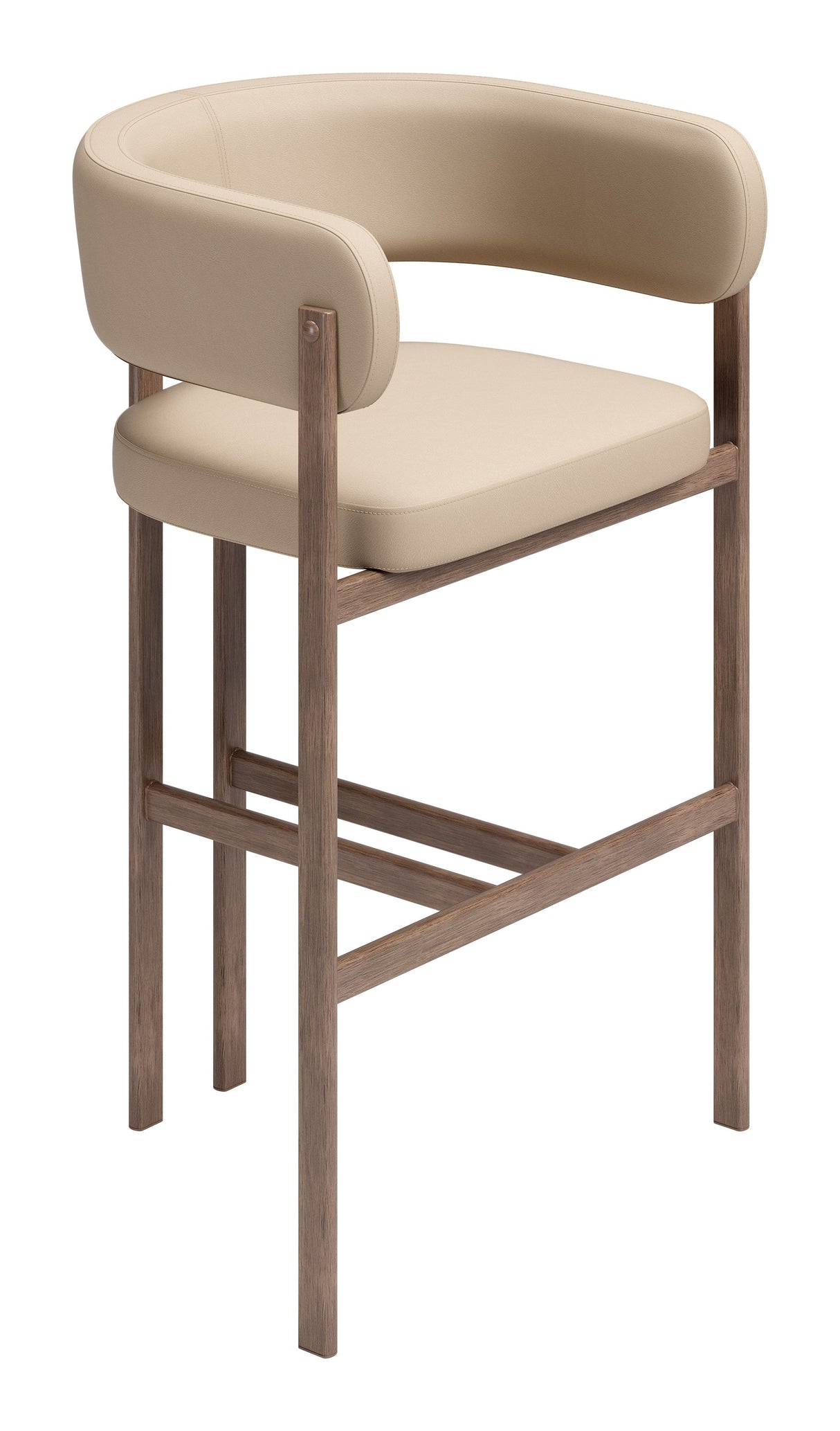 Ruge Barstool Beige by Zuomod at Eve Furniture