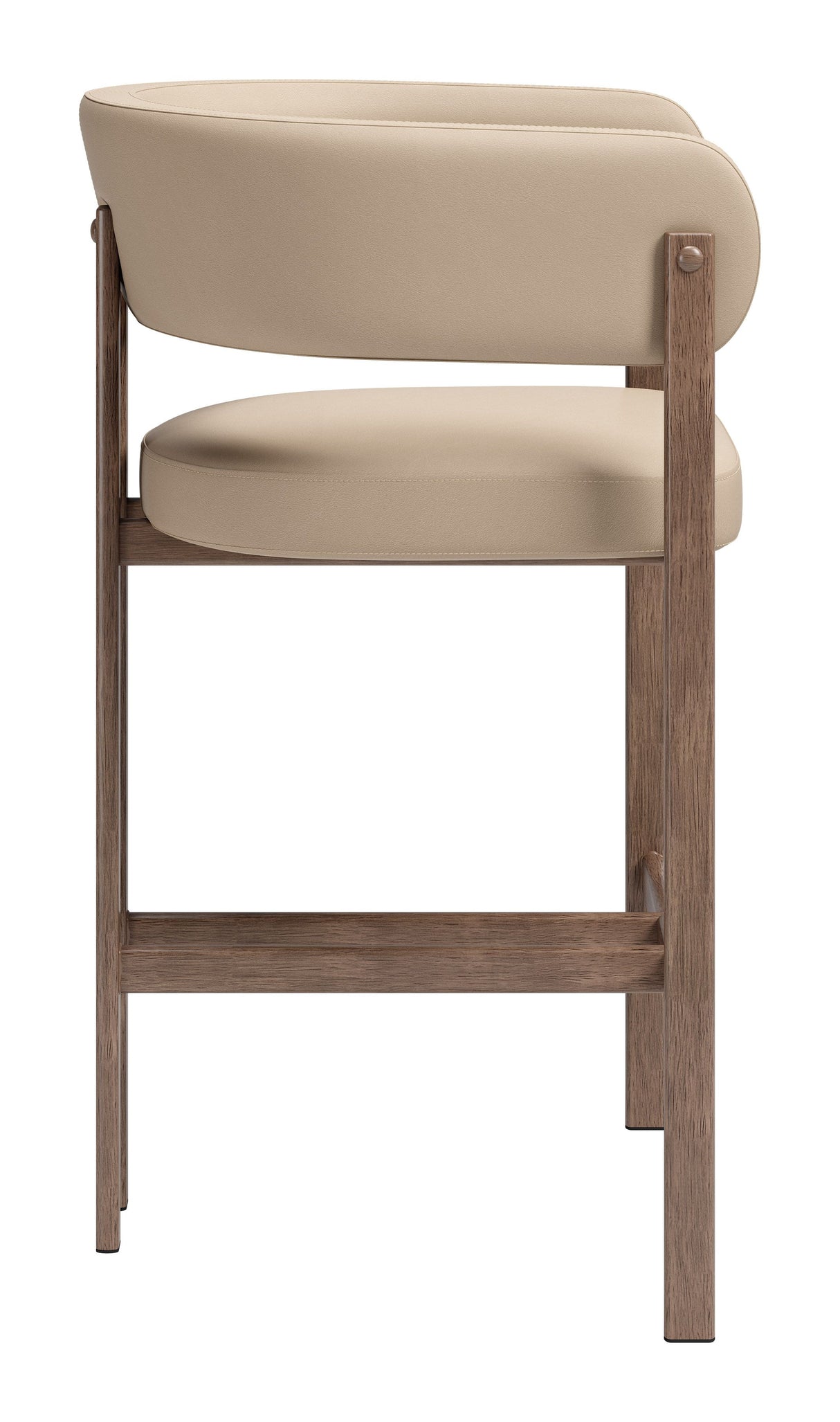Ruge Counter Stool Beige by Zuomod at Eve Furniture