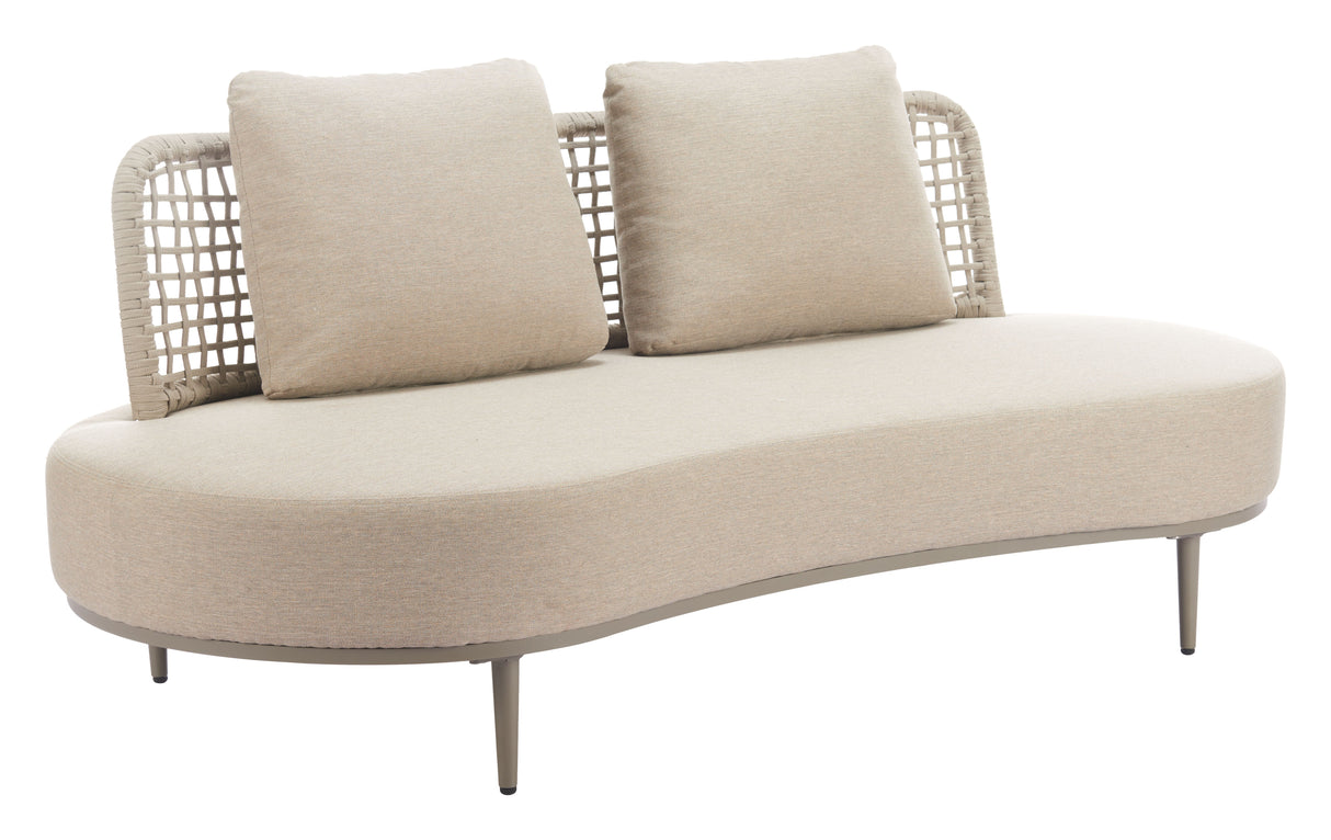 Ruhe Beige Outdoor Sofa by Zuomod at Eve Furniture