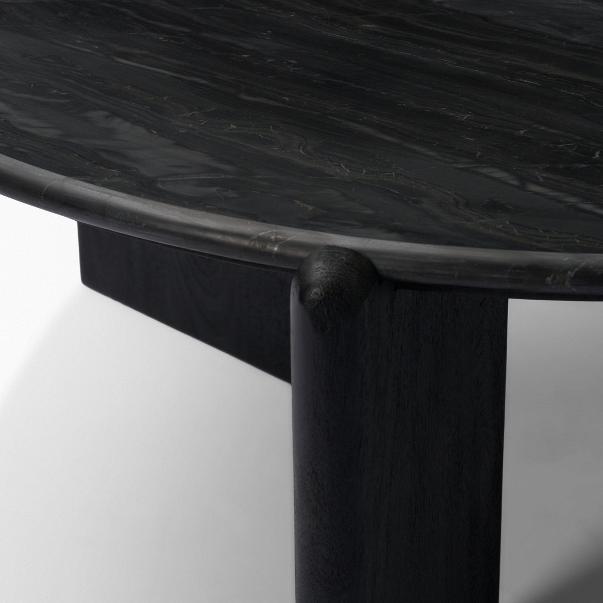 Rumer Black Wood w/ Black Marble Coffee Table by Mercana at Eve Furniture