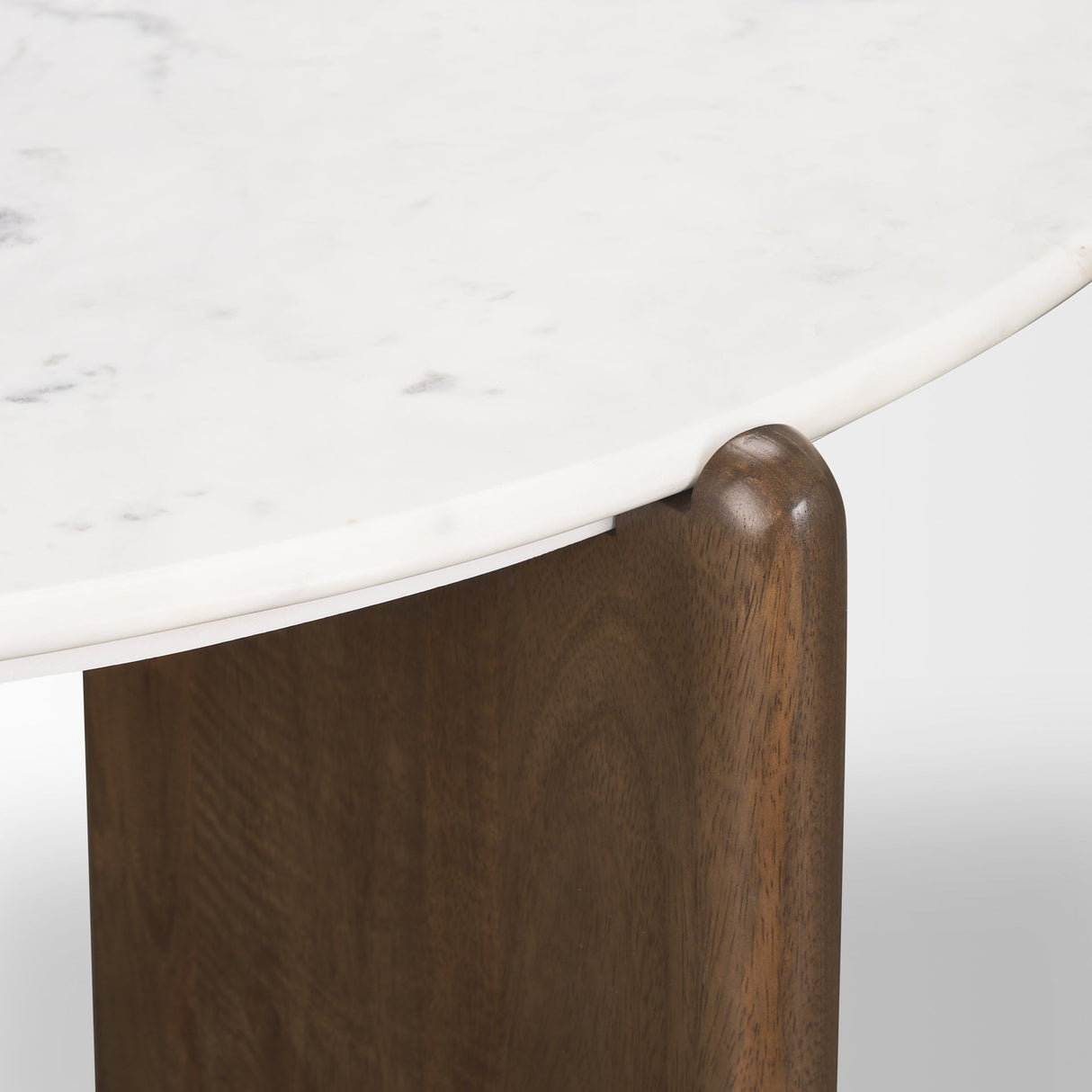 Rumer Dark Brown Wood w/ White Marble Coffee Table by Mercana at Eve Furniture