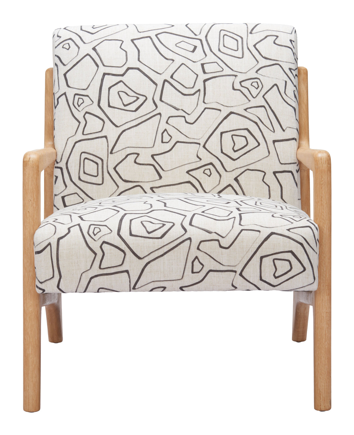 Runa Beige & Natural Accent Chair by Zuomod at Eve Furniture