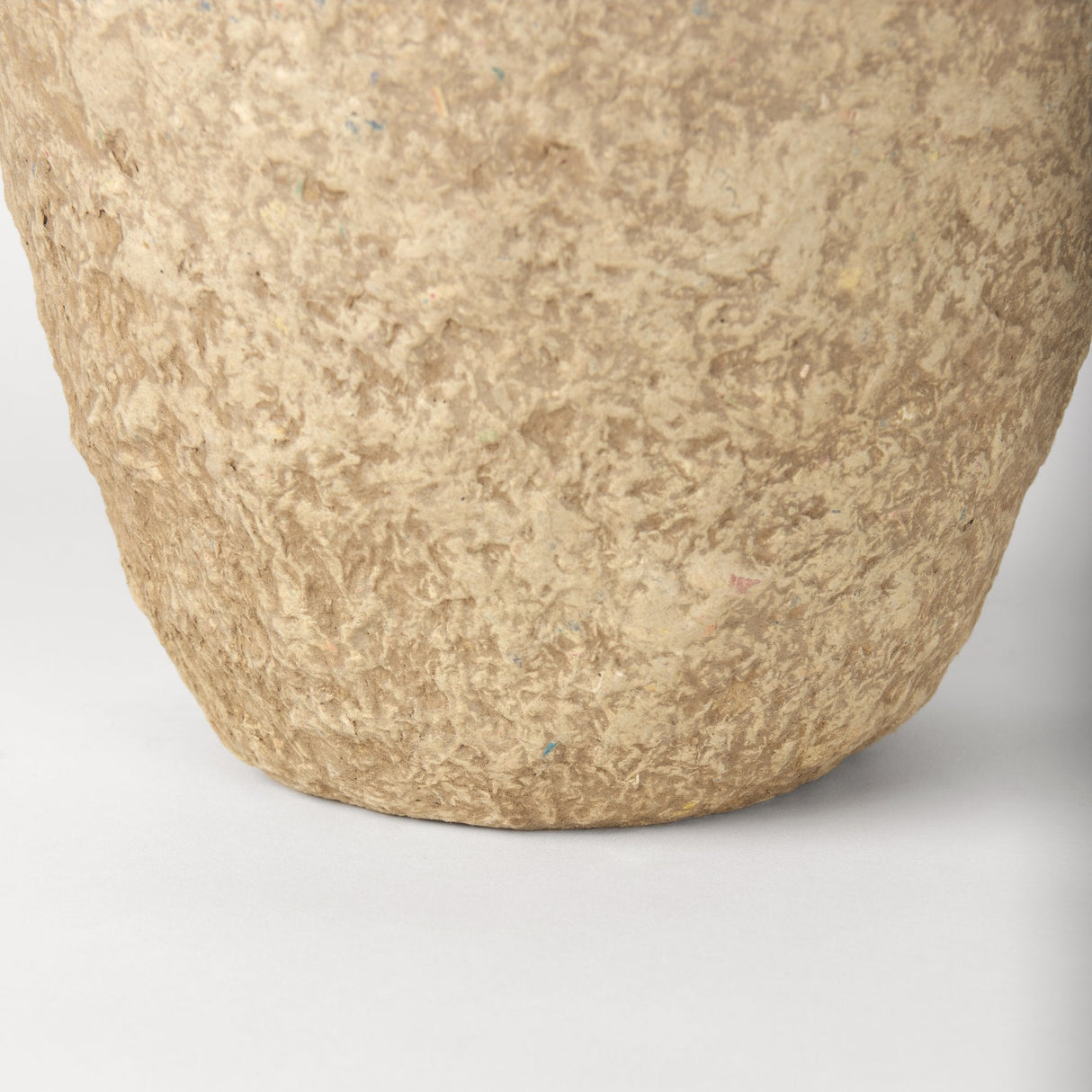 Rundal Large Beige Paper Mache Vase by Mercana at Eve Furniture