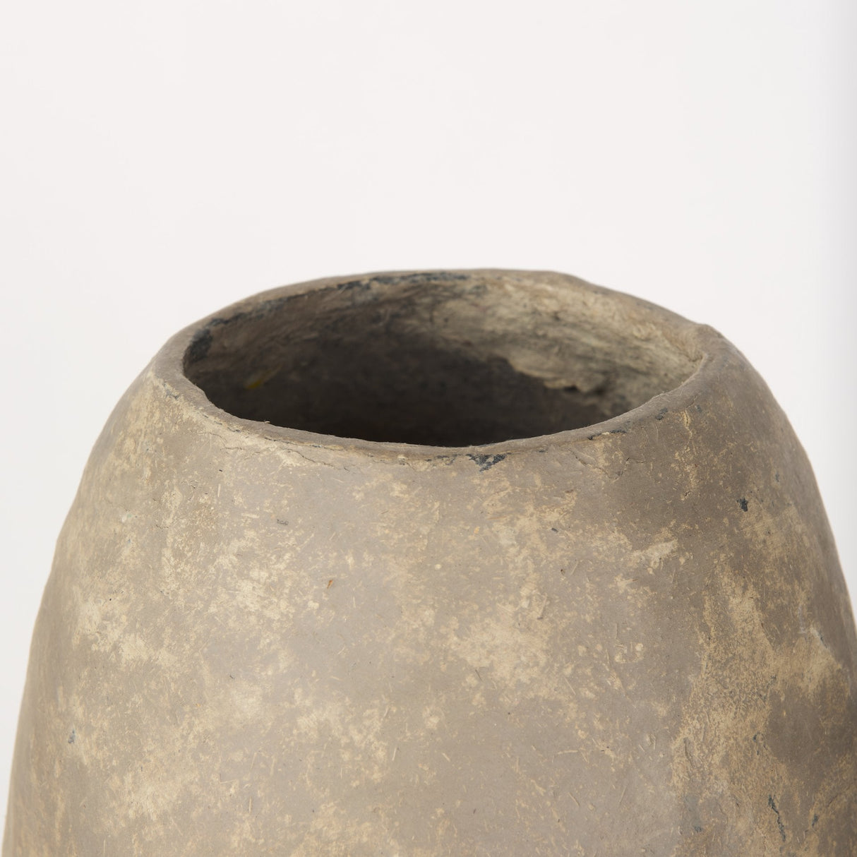 Rundal Large Gray Paper Mache Vase by Mercana at Eve Furniture