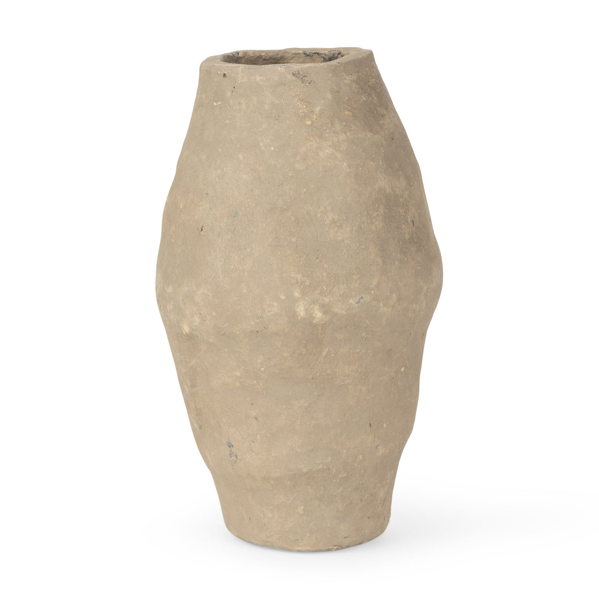 Rundal Small Gray Paper Mache Vase by Mercana at Eve Furniture
