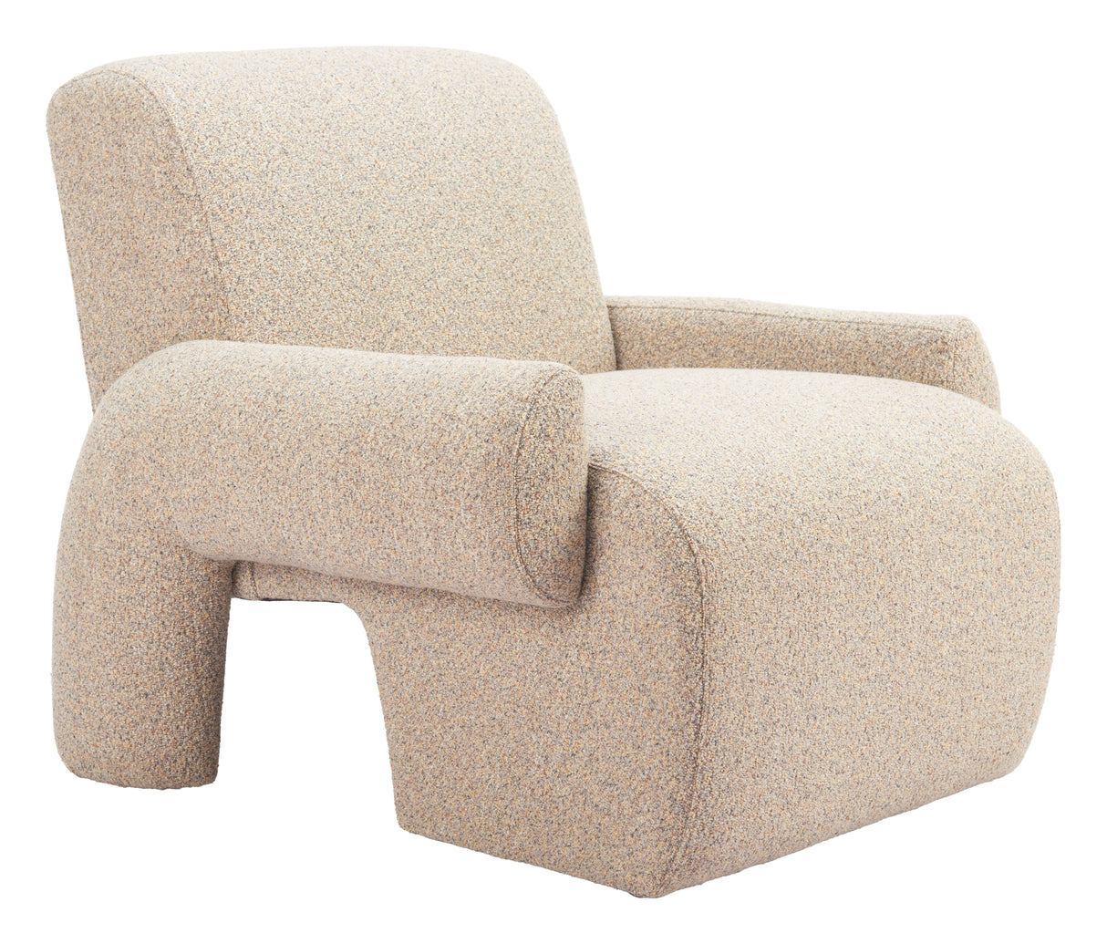 Rura Heathered Beige Accent Chair by Zuomod at Eve Furniture