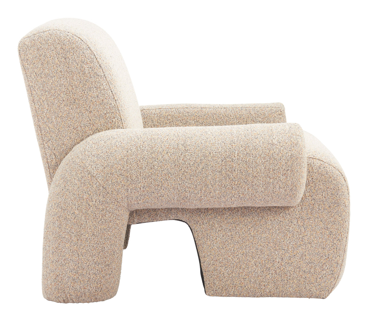 Rura Heathered Beige Accent Chair by Zuomod at Eve Furniture