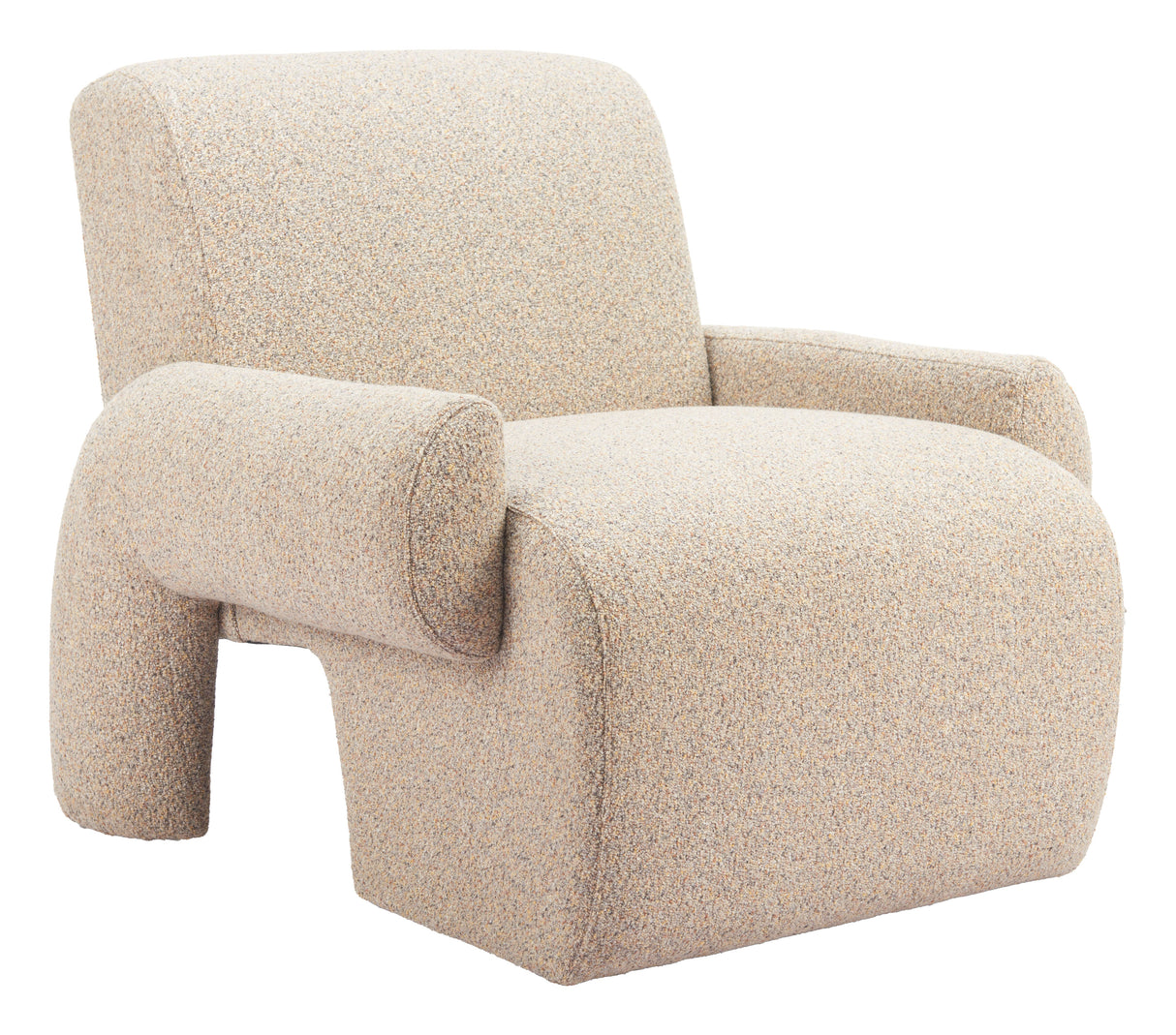 Rura Heathered Beige Accent Chair by Zuomod at Eve Furniture
