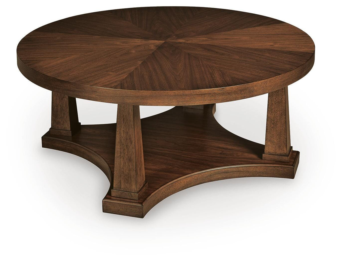 Rustic Plains Warm Brown Coffee Table by Ashley at Eve Furniture