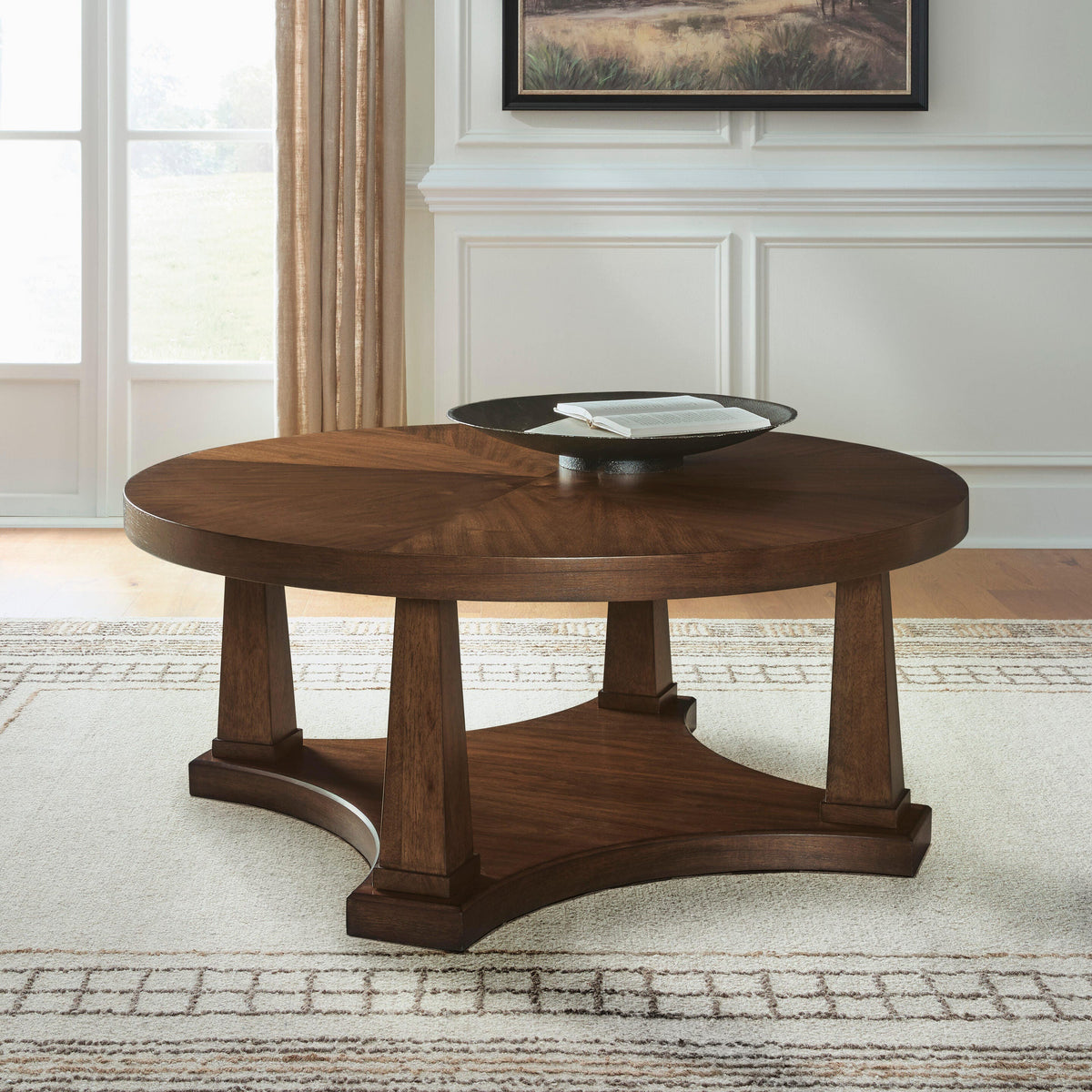 Rustic Plains Warm Brown Coffee Table by Ashley at Eve Furniture