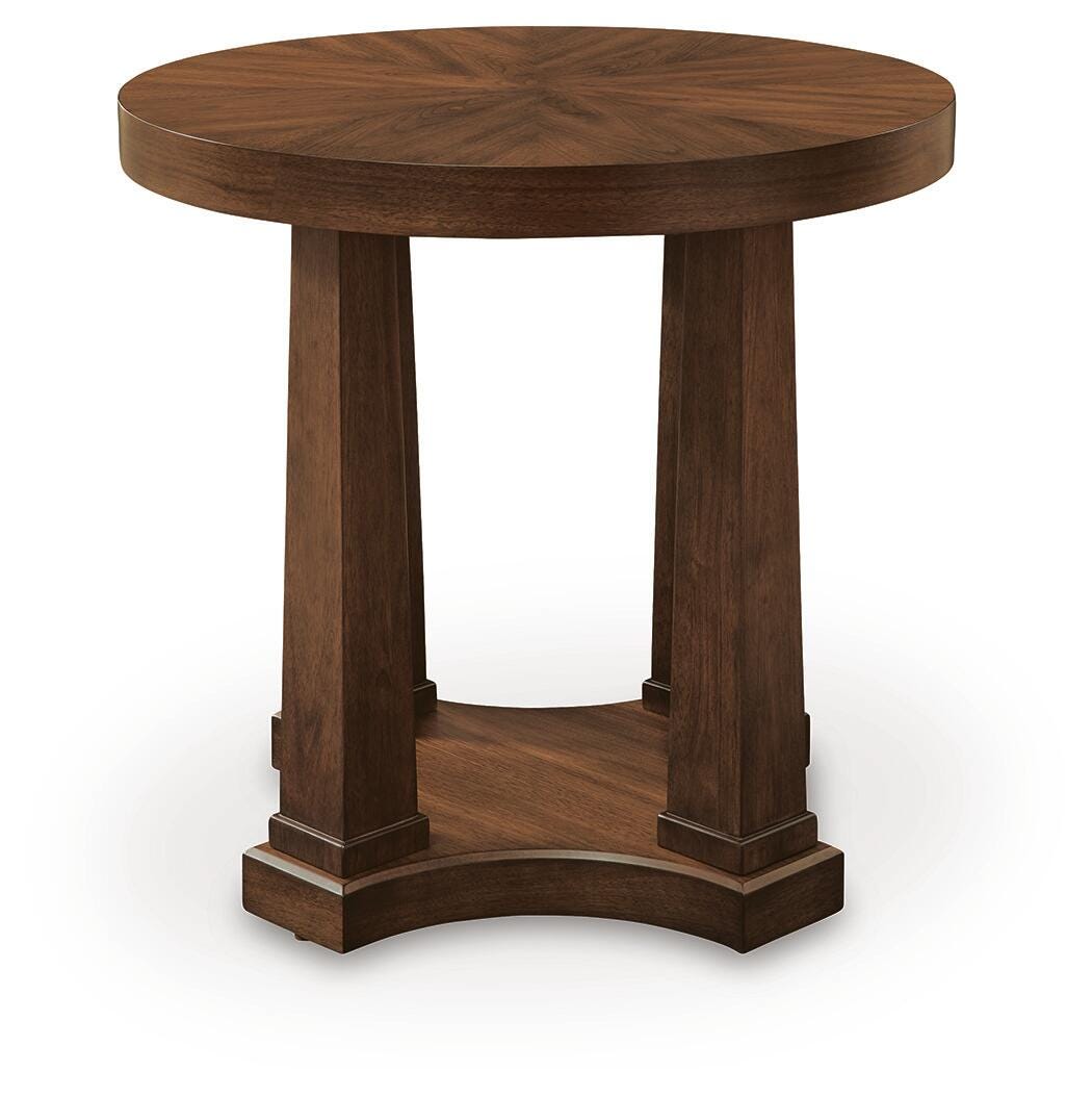 Rustic Plains Warm Brown Square End Table by Ashley at Eve Furniture