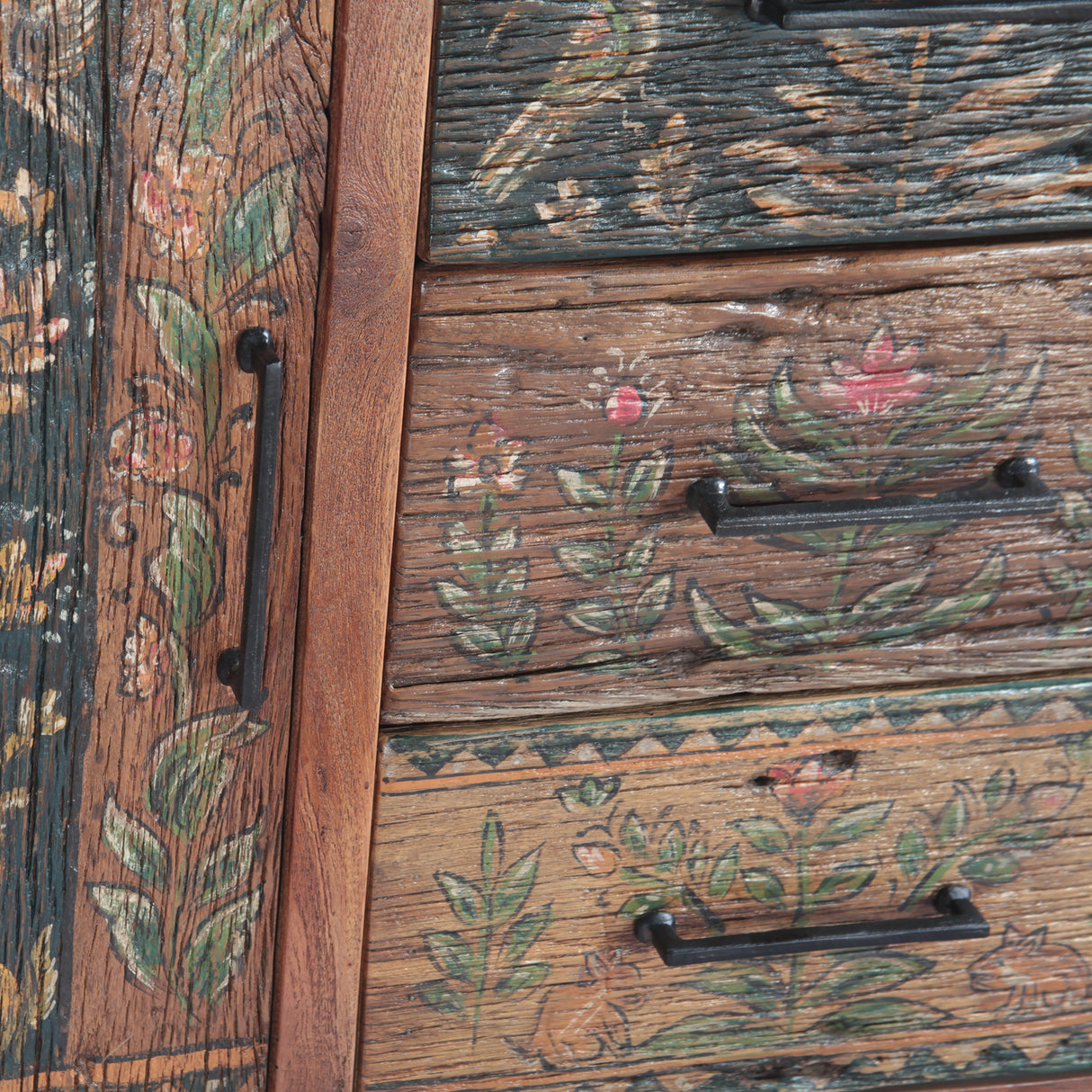 Rustic Roots 60" Hand Painted Sideboard with Two Doors and Three Drawers by Home Trends & Design at Eve Furniture