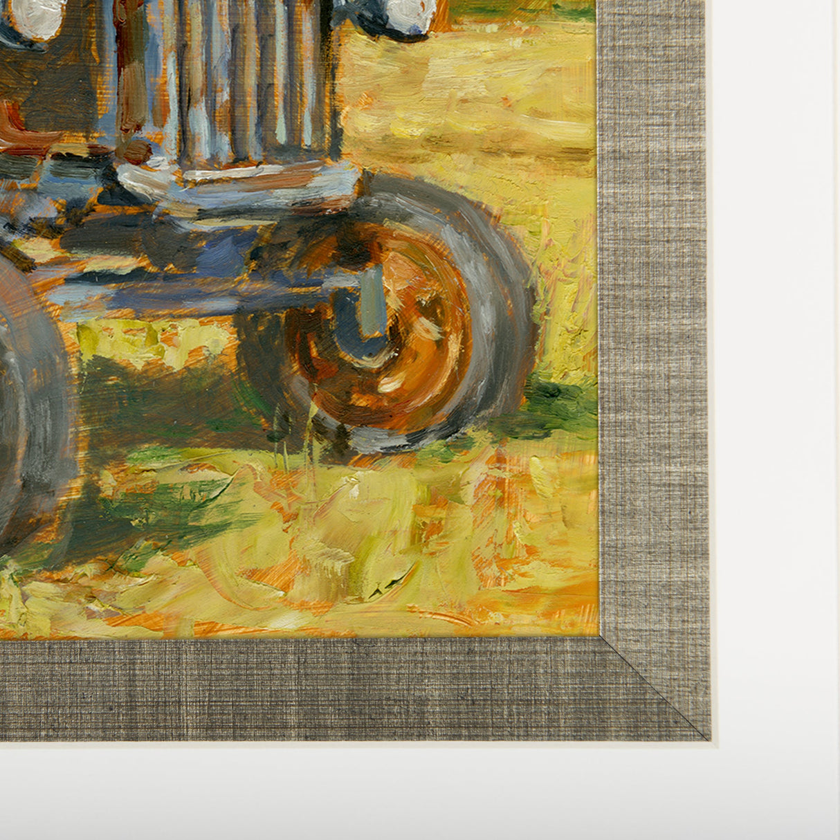 Rustic Tractors III by Mercana Studio Hand Embellished Textured Framed Art Print Matted under Glass by Mercana at Eve Furniture