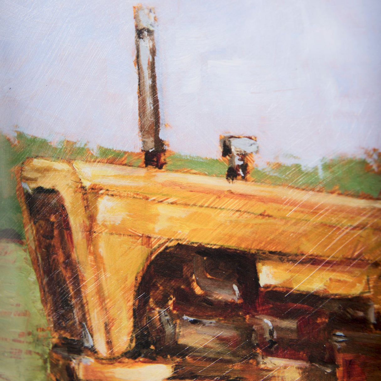Rustic Tractors IV by Mercana Studio a Hand Embellished Textured Framed Art Print Matted under Glass by Mercana at Eve Furniture