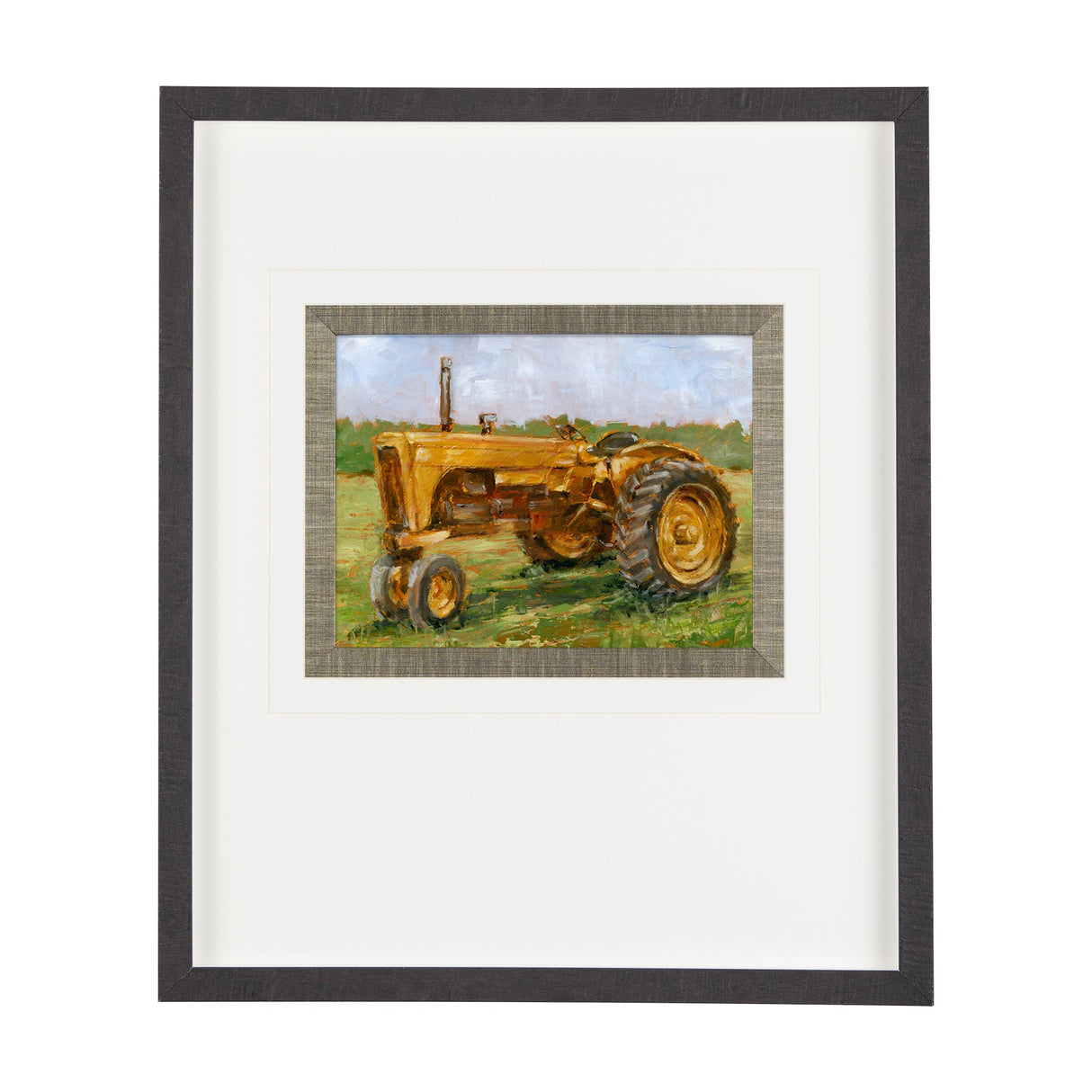Rustic Tractors IV by Mercana Studio a Hand Embellished Textured Framed Art Print Matted under Glass by Mercana at Eve Furniture