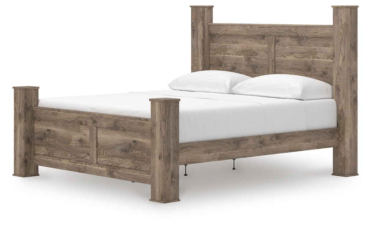 Rusticott Brown King Poster Bed by Ashley at Eve Furniture