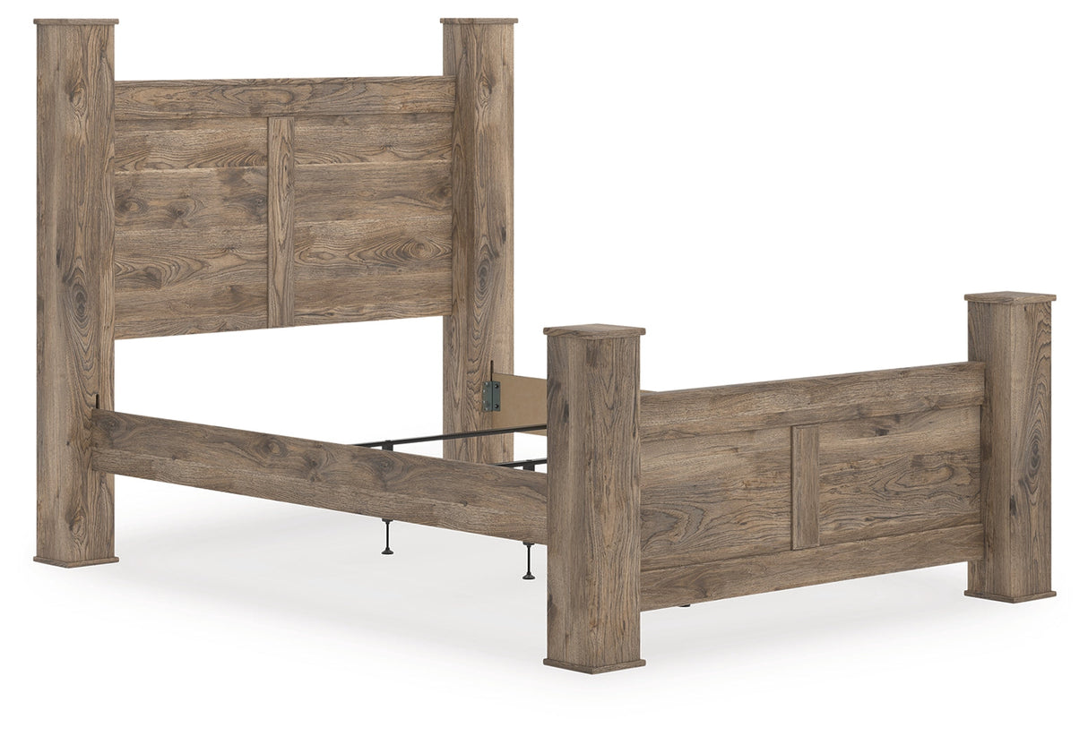 Rusticott Brown Queen Poster Bed by Ashley at Eve Furniture