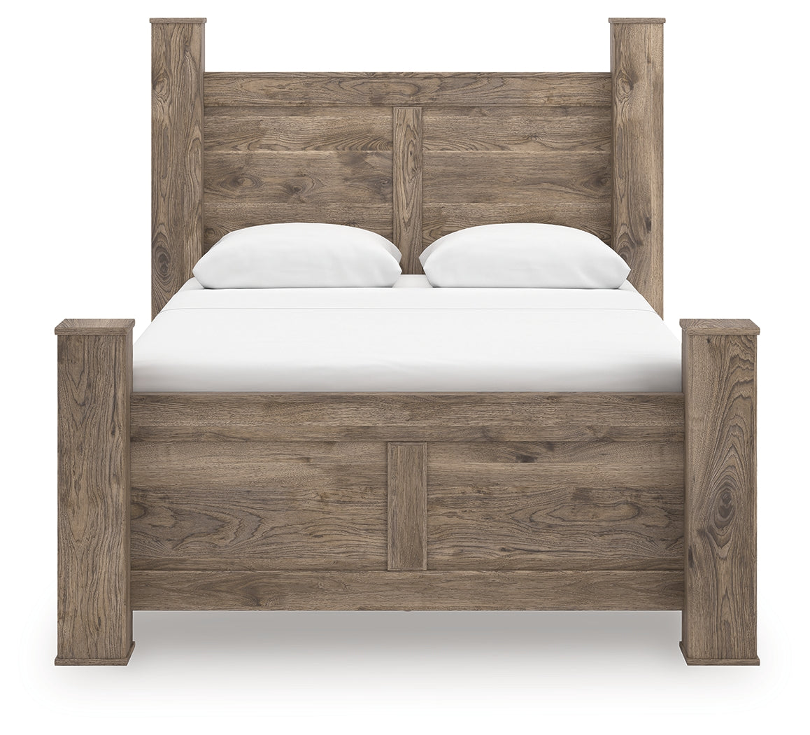 Rusticott Brown Queen Poster Bed by Ashley at Eve Furniture