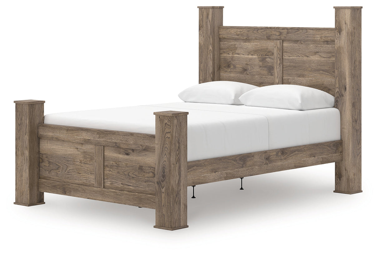 Rusticott Brown Queen Poster Bed by Ashley at Eve Furniture